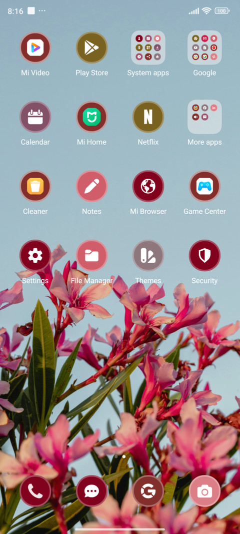 Floral Blue screenshot