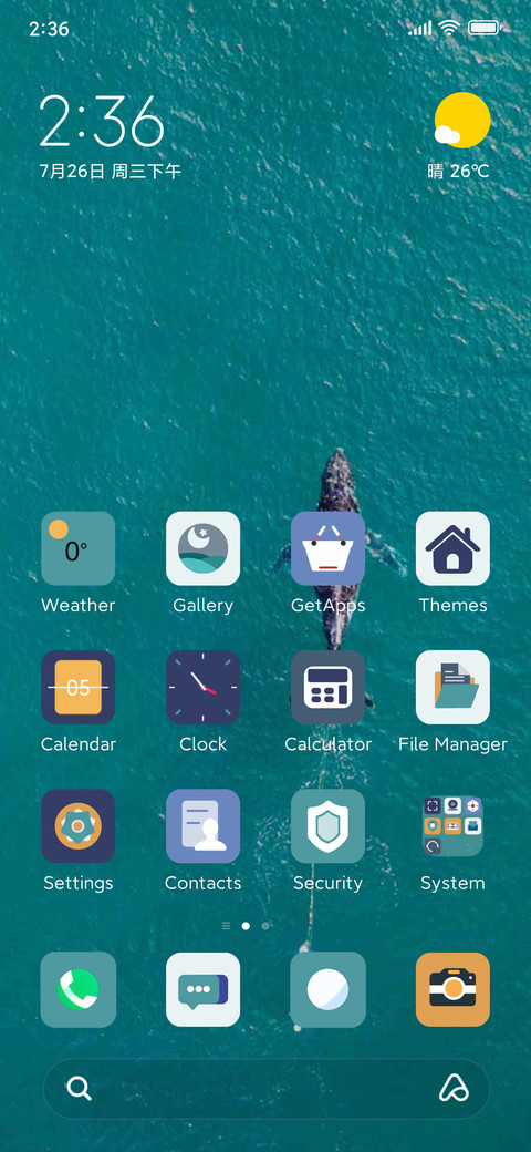 Whale emergence screenshot