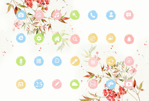  V8+萌星球 花花姑娘之一花盛开一世界（多壁纸+音乐界面） screenshot