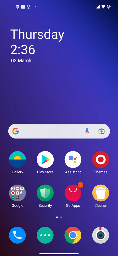 One X screenshot