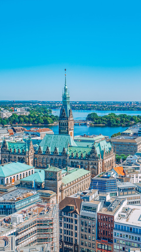 Hamburg City Hall and Urban Skyline in Germany screenshot