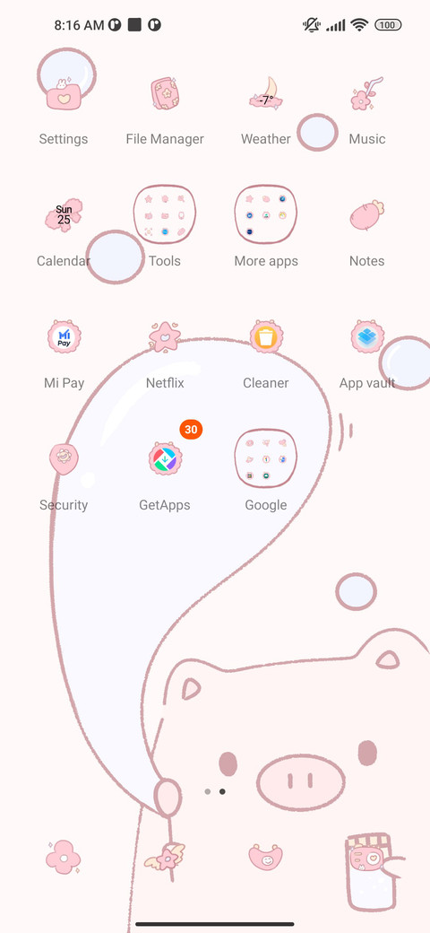Pink pig-cute screenshot