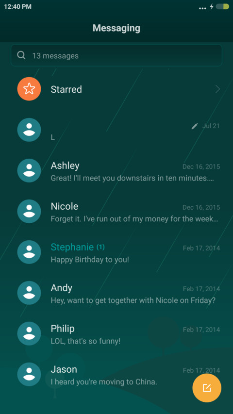 Glassy screenshot
