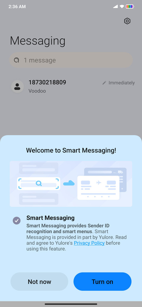 Bubble UI screenshot