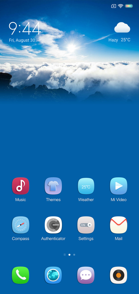 fresh blue screenshot