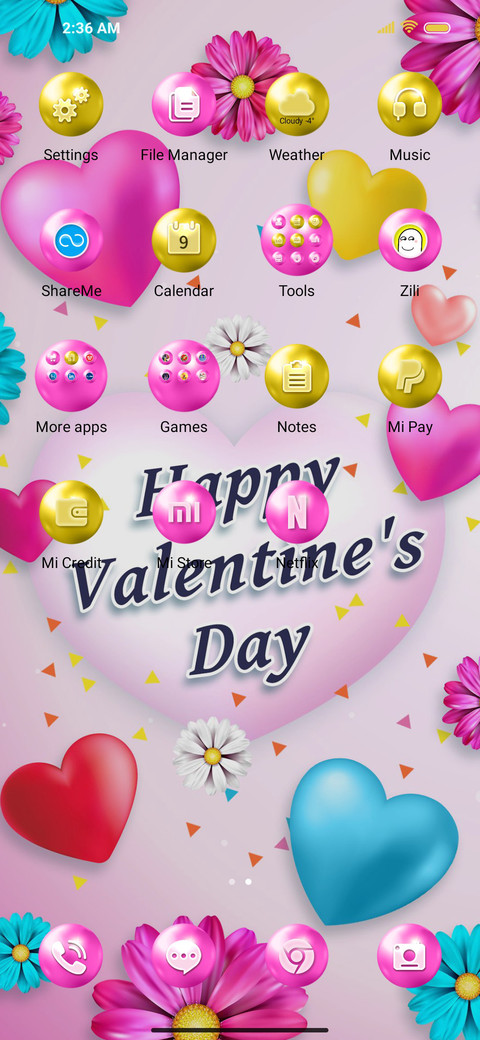 Valentine's flower screenshot