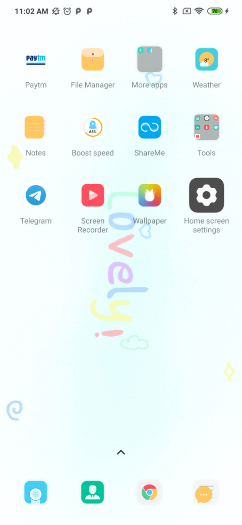 Colored text screenshot