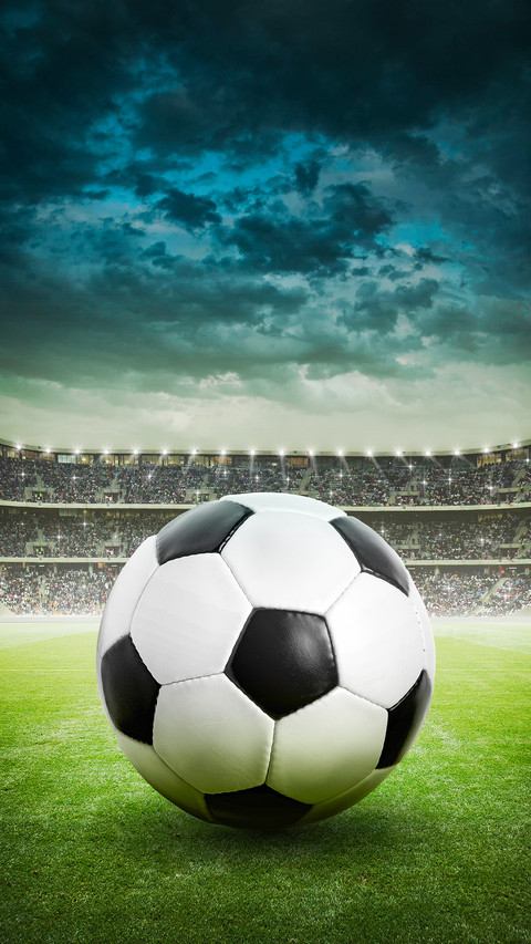Concept of soccer ball, sport games, football match screenshot