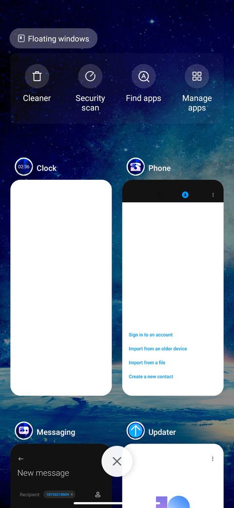 Galaxy screenshot