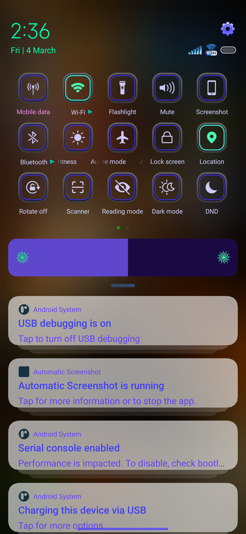 Android V12 screenshot