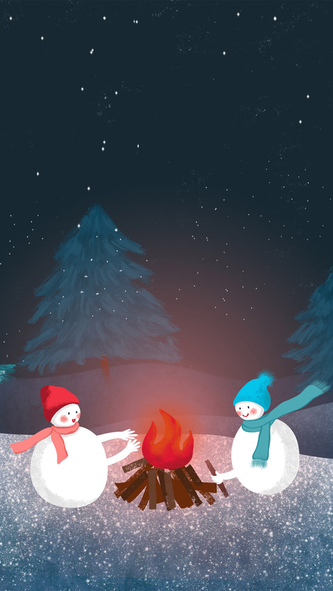 Two warm snowmen in winter screenshot