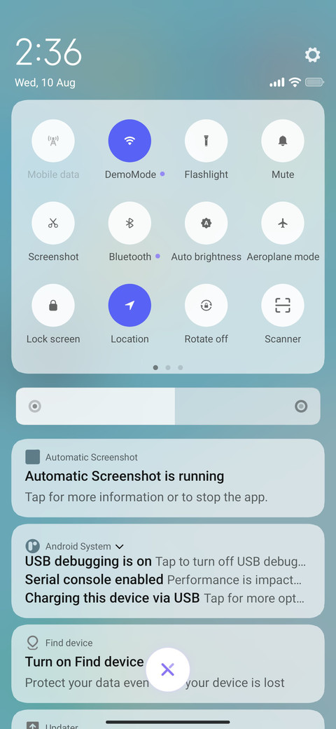 Minimal UI screenshot