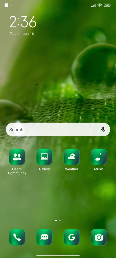 Rain droplets screenshot
