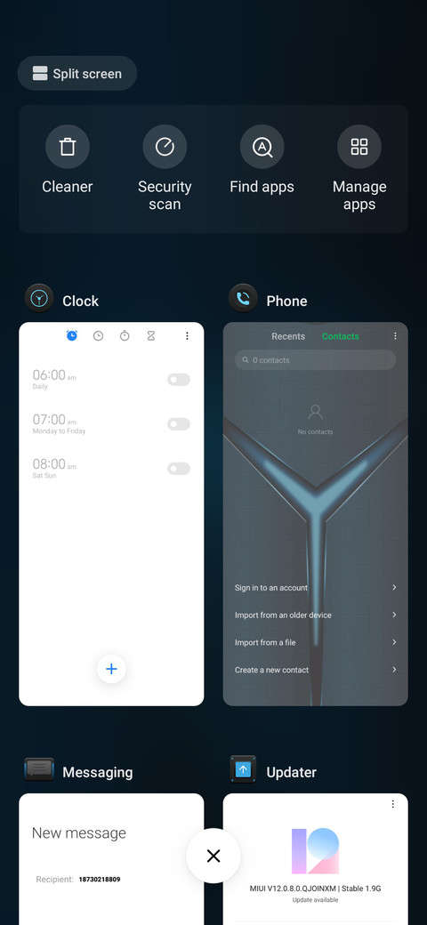 Mechanical blue screenshot