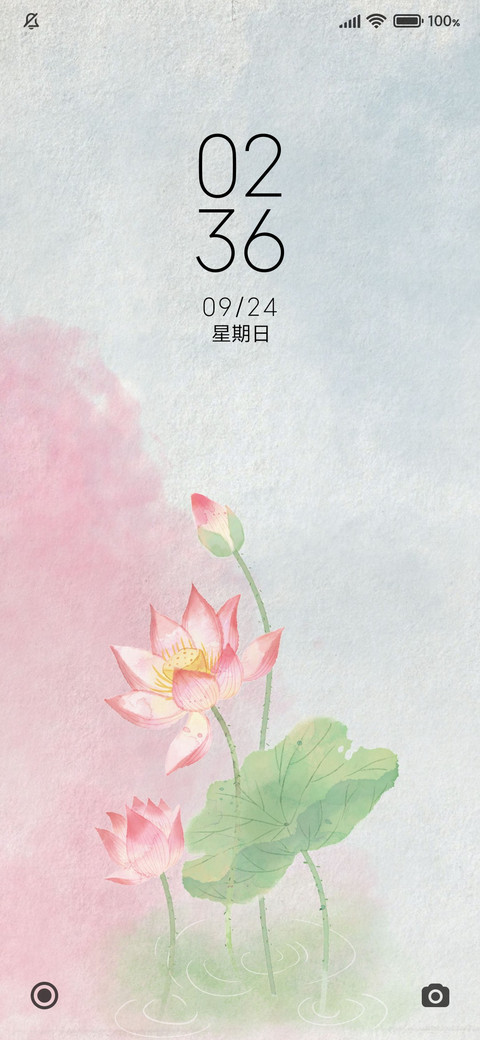 简约水墨荷花 screenshot