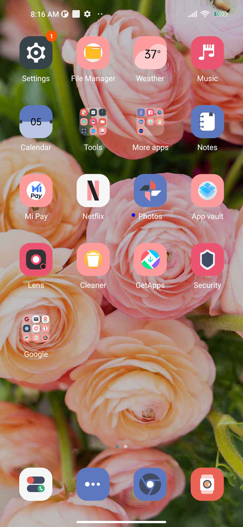 Pink rose screenshot