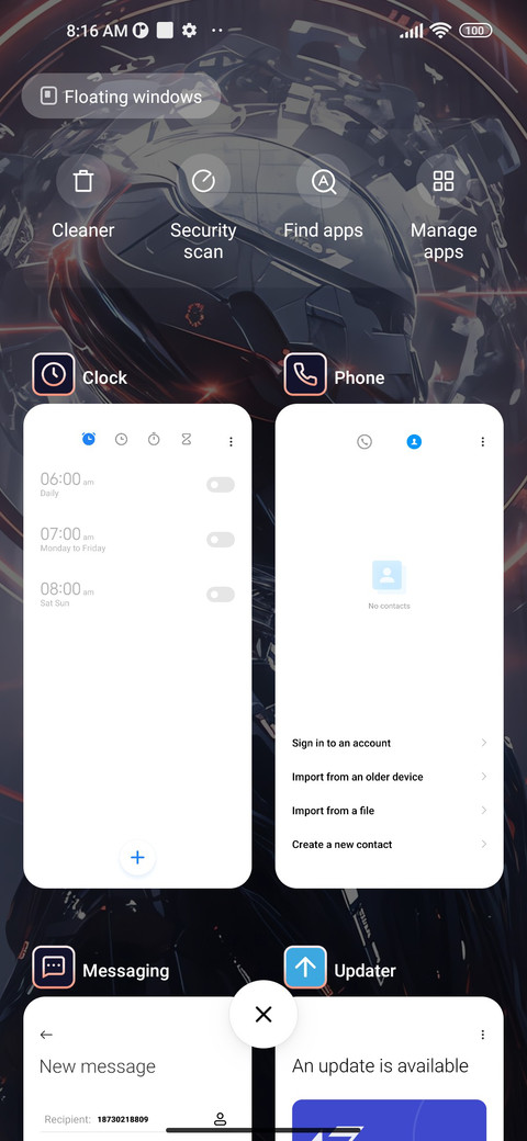 Evolution screenshot
