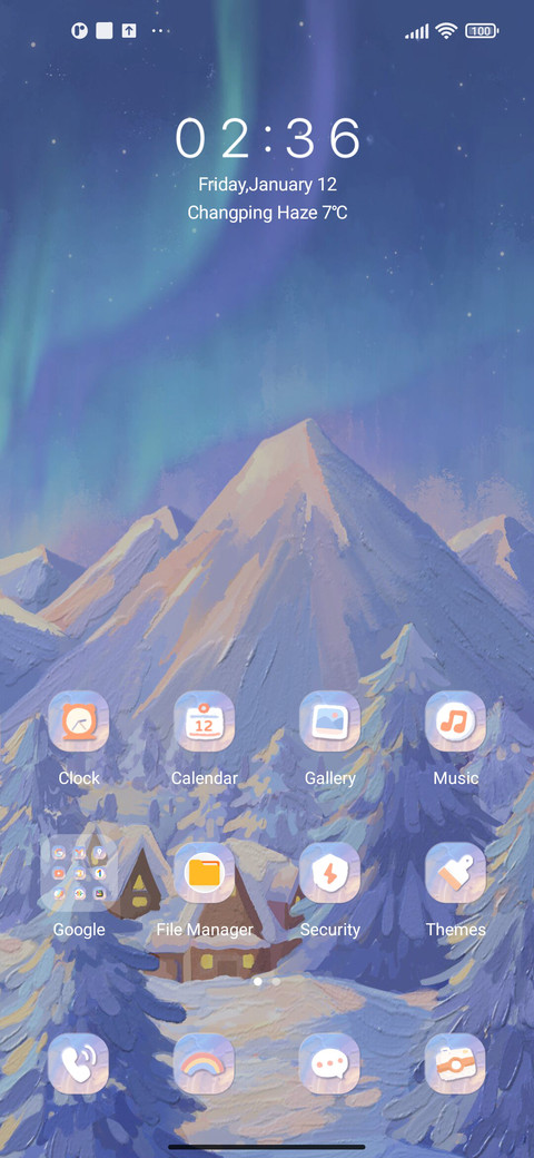 Winter aurora screenshot