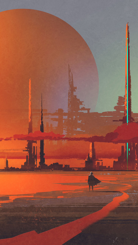 Sci-fi contruction in the desert screenshot