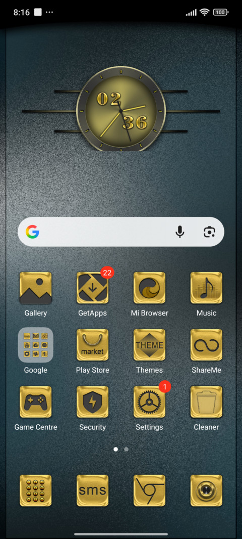 Golden icons screenshot