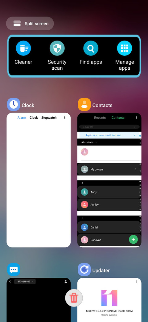 One UI gelap screenshot