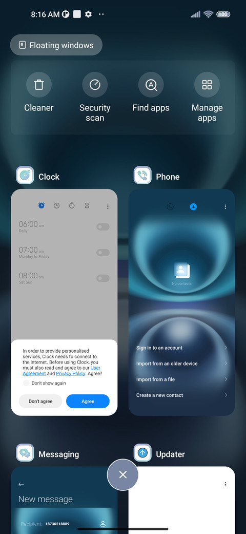Purple light screenshot