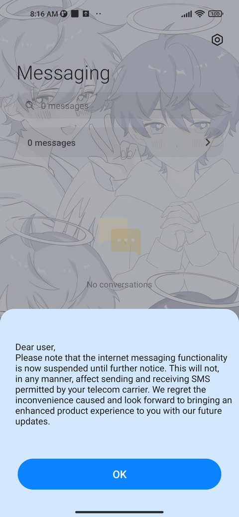Blue sticker screenshot