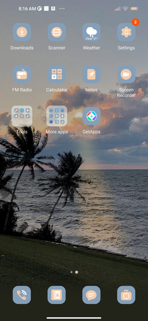 Sunset at sea screenshot