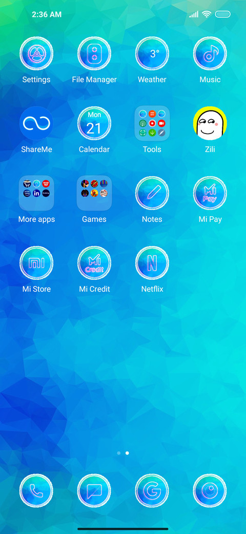 Turquoise_Abstract screenshot