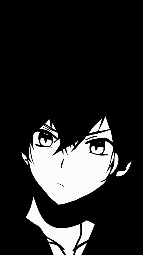 Anime teenager silhouette screenshot