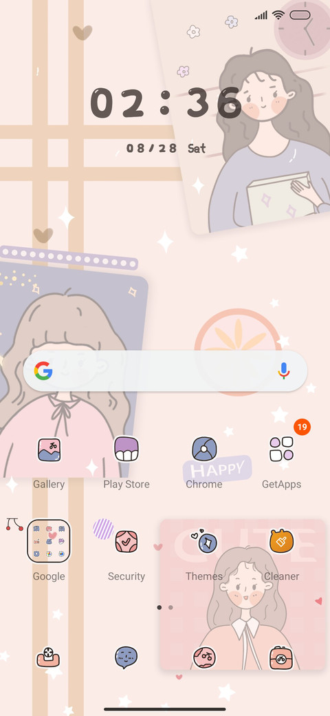 Sticker girl screenshot