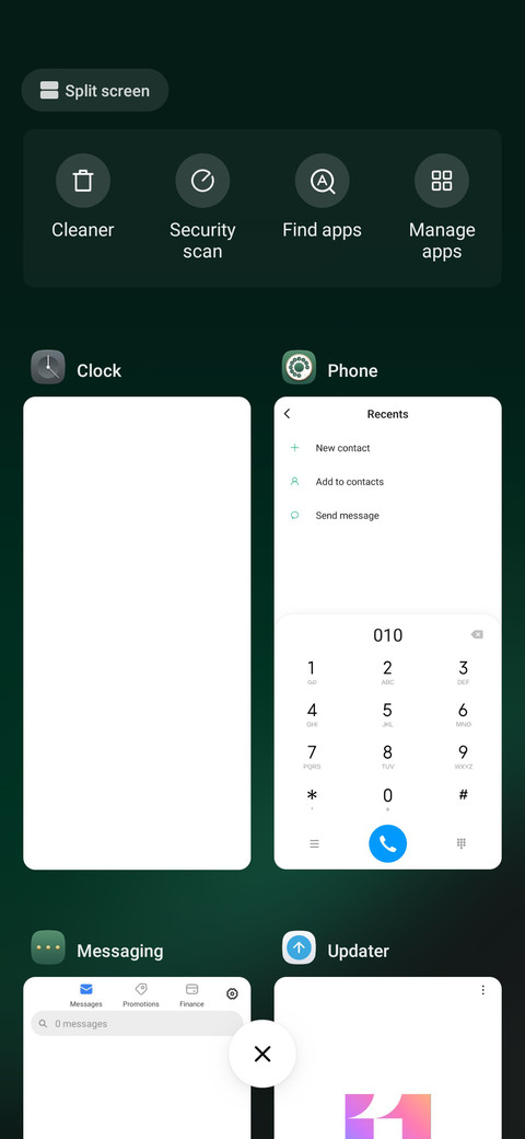 Bright green screenshot