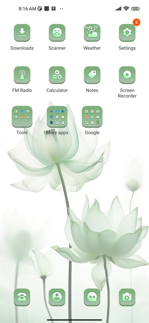 Green lotus leaves screenshot