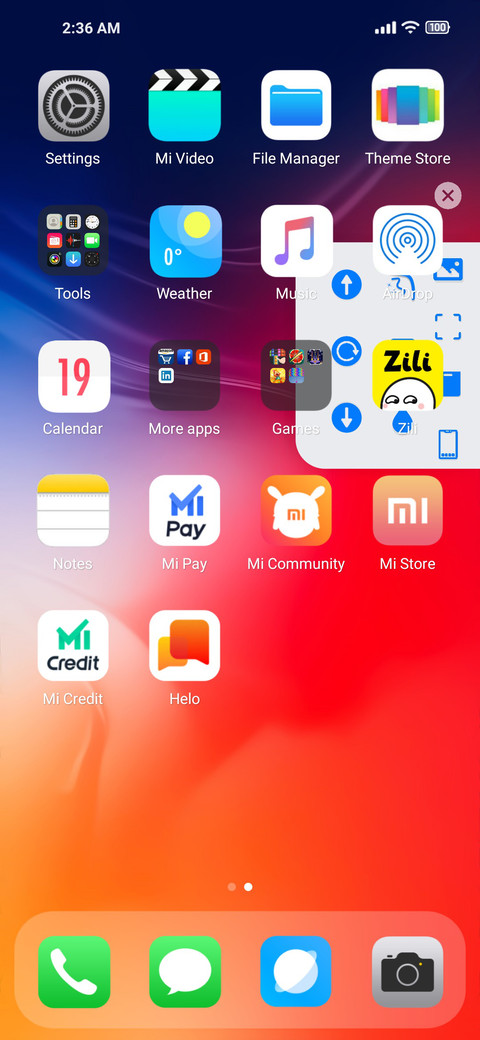 Mirip iOS v11 screenshot
