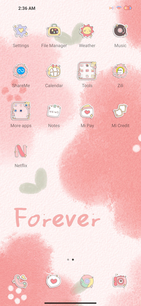 Pink flowers screenshot