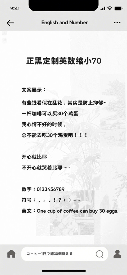 正黑定制英数缩小70 screenshot
