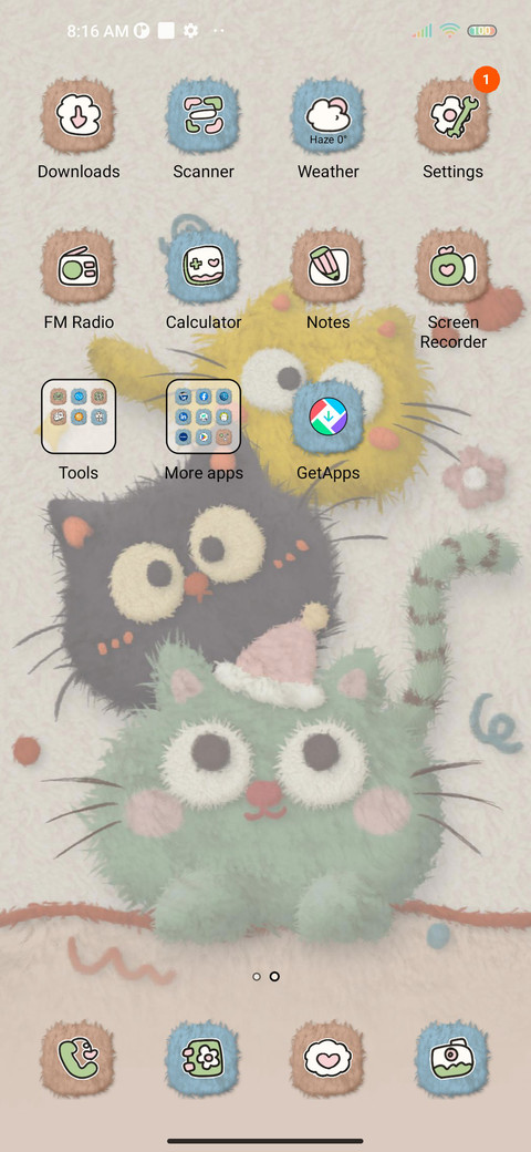 Plush kitten ball screenshot