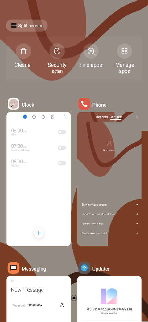Simple orange screenshot