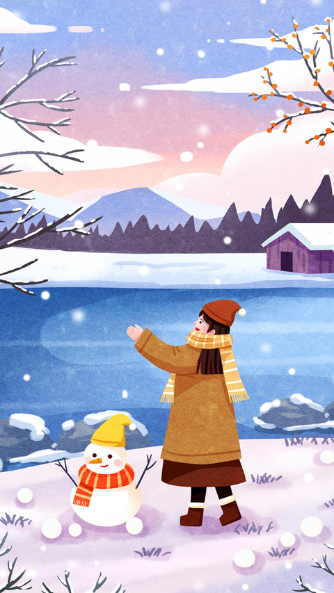 二十四节气之冬至壁纸-锐景创意 screenshot