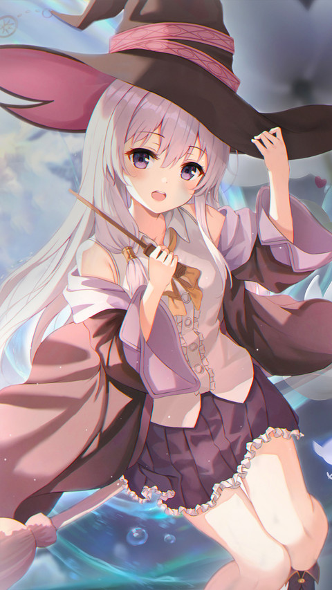 3d Illustrasion of Beautiful Girl with a Witch Costum screenshot