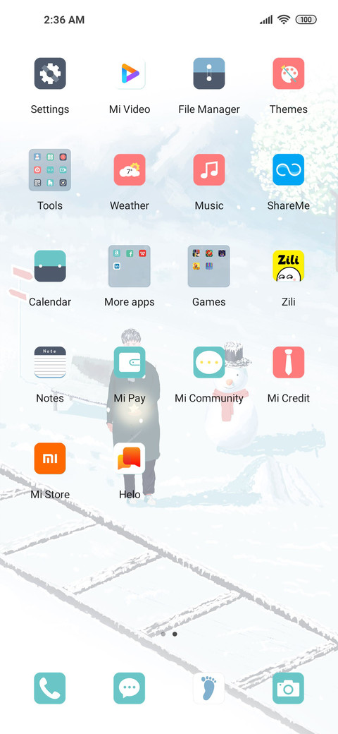 Winter snow scene screenshot