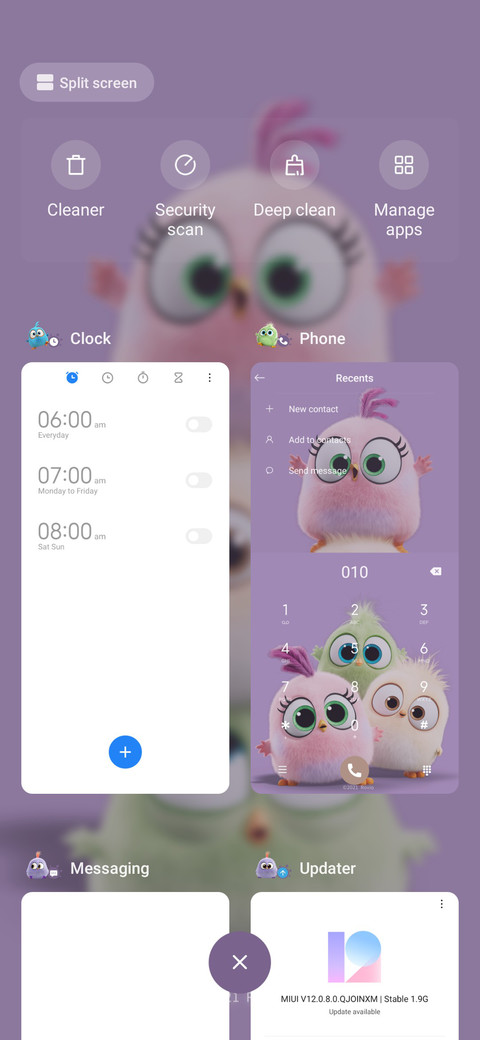 Angry bird dynamic screenshot