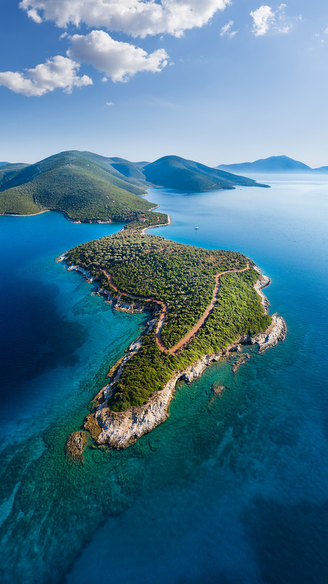 View from above of the  coast of the Pagaseo Gulf in Greece screenshot
