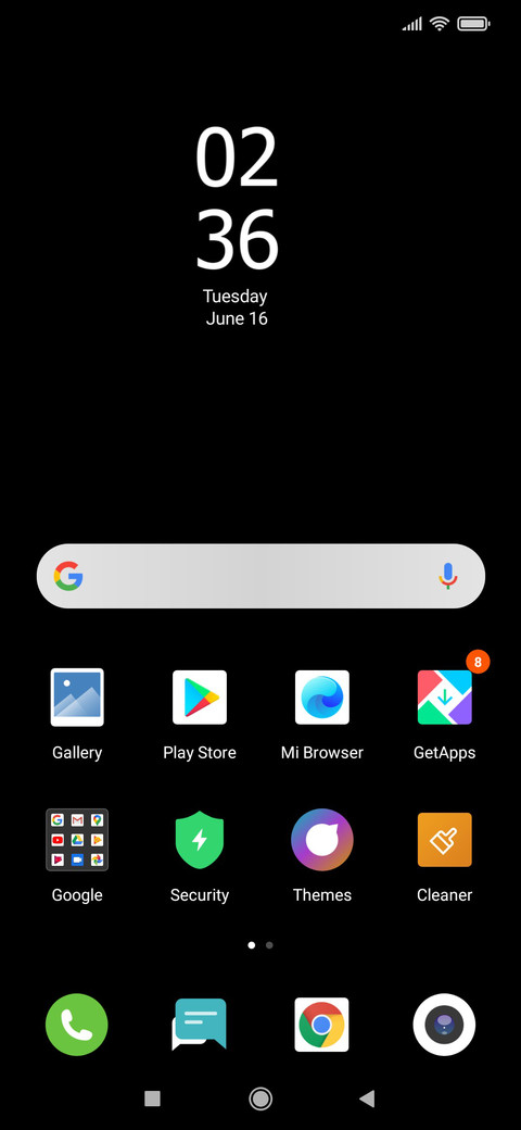 More minimal screenshot