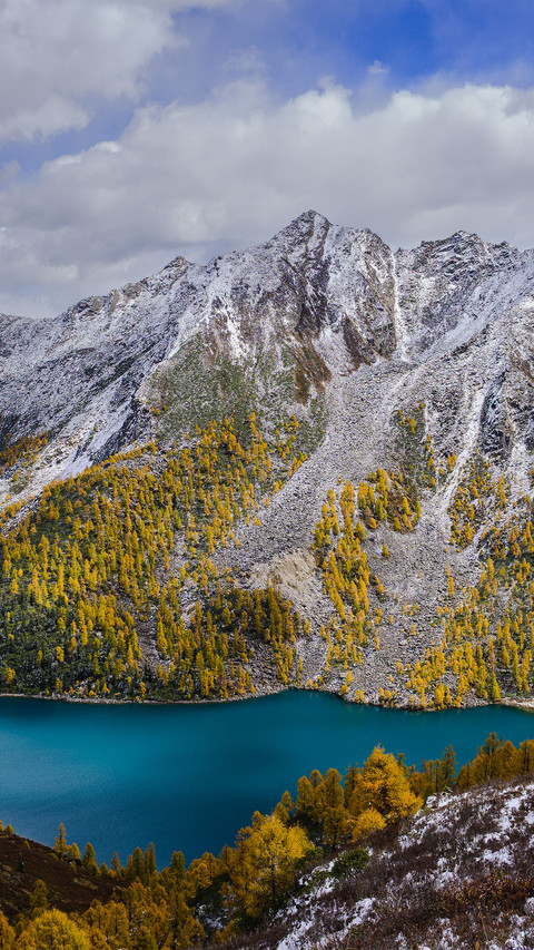The golden autumn lake water of dangling screenshot
