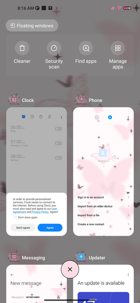 Pink butterfly screenshot