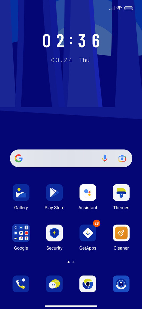 Klein blue morning screenshot