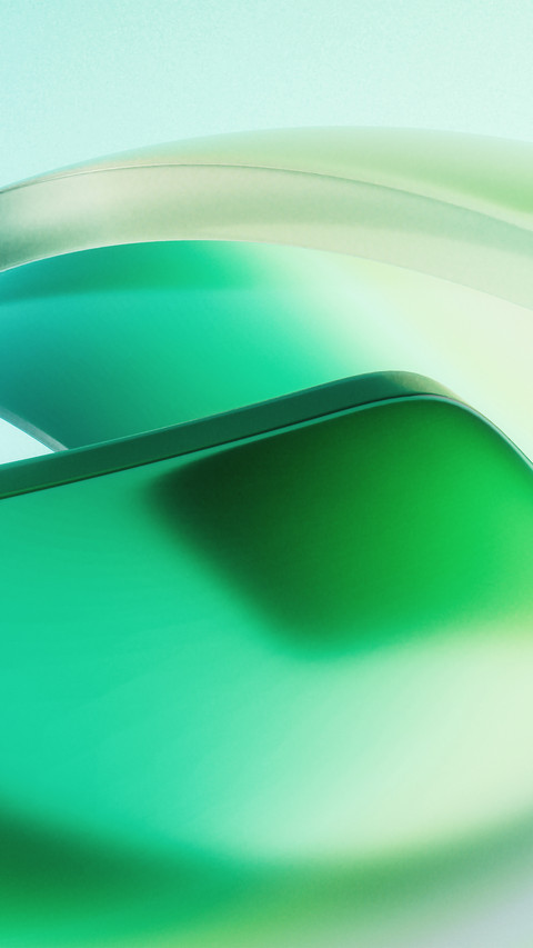 Green curved glass screenshot