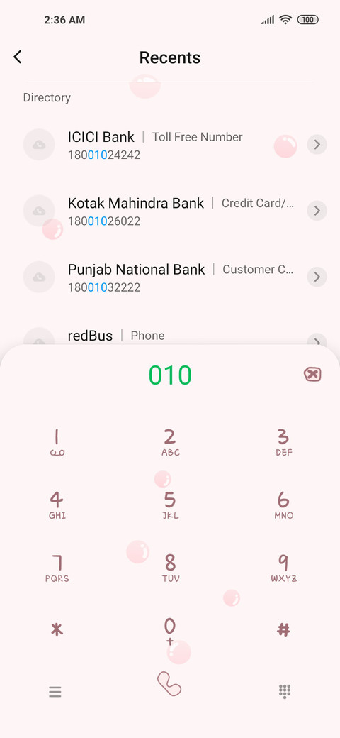 pink bubble screenshot