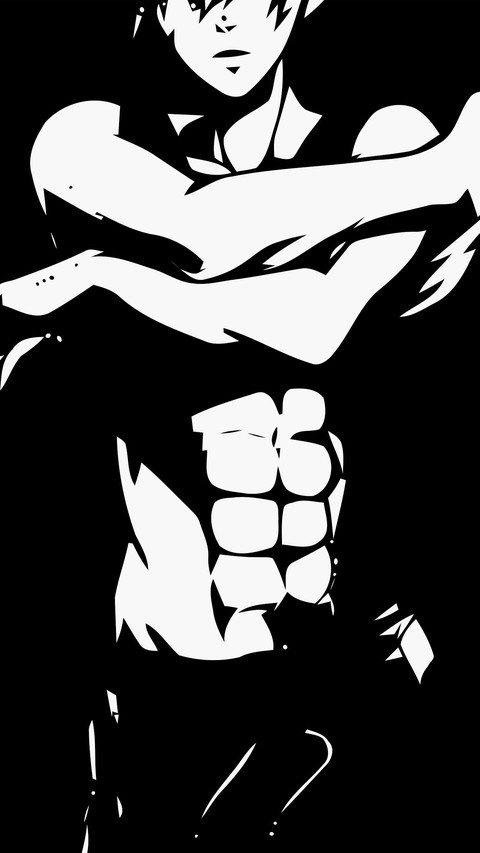 Anime teenager silhouette screenshot